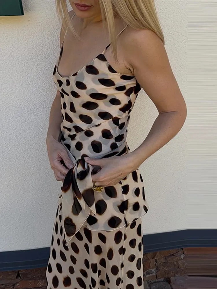 Vestido longo urbano com estampa animal, vestido feminino sexy com decote em v, cordão franzido, vestidos femininos para festa de verão 2026, robe de rua feminino — image 6