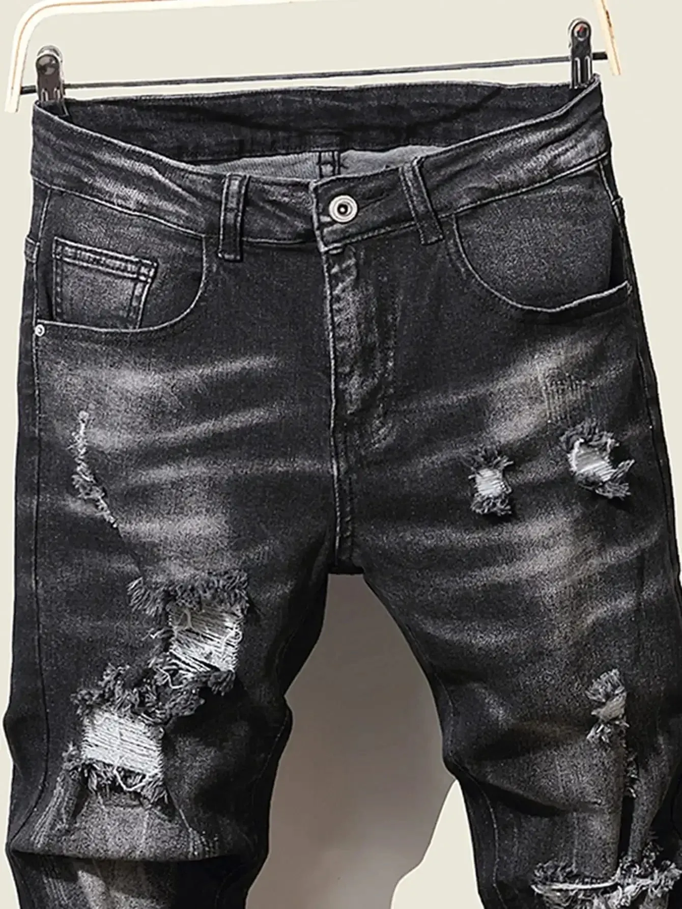 Fashion Men's Jeans Pants Stretch Blue Skinny Jeans For Men Casual Slim Fit Denim Pants Korean Style Male Trousers Jeans — image 5