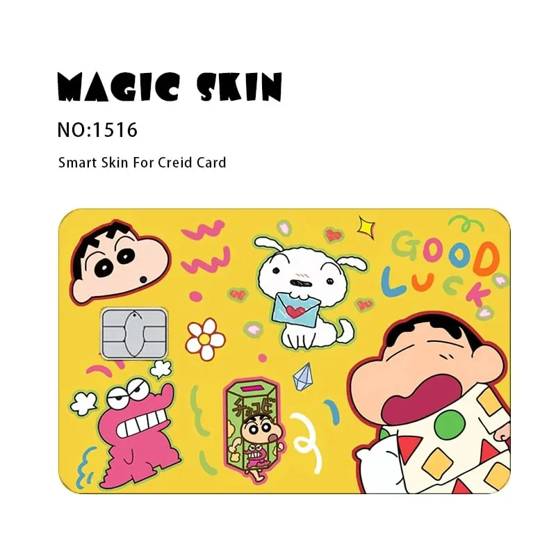 Anime Crayon Shin-Chan Matte Sticker Film Tape Skin for Credit Card Debit Card Cartoon Waterproof Stickers Small Chip Gifts Toys — image 18