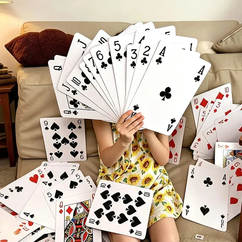 Giant Playing Cards Jumbo Size Oversized Carnival Birthday Wedding Party Favors Fun Challenges Company Team Building Games Props — image 2