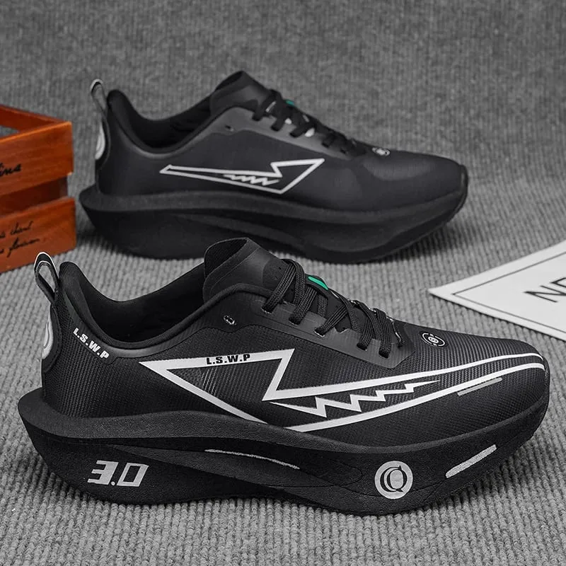 Men's Casual Sports Shoes Soft-Soled Road Running Shoes Lightweight Breathable Non-Slip Wear-Resistant Trendy and Versatile Daily Jogging Sneakers