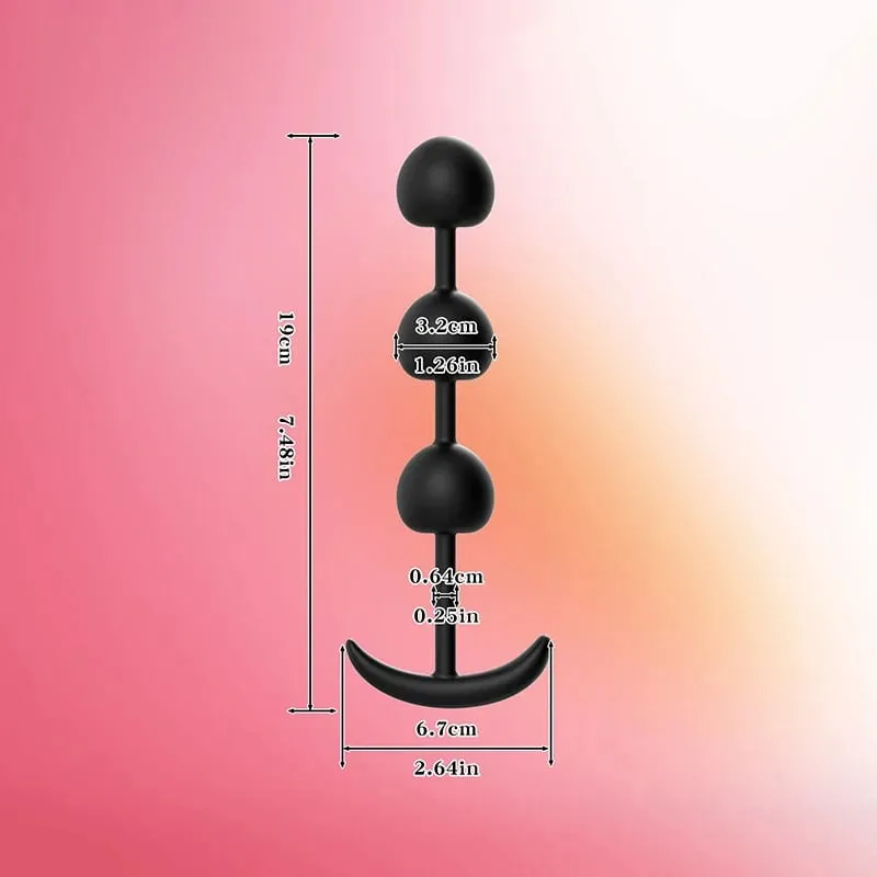 【S】Wearable Anal Plug with Built-In Steel Balls Vaginal Butt Plug Anal Dilator Prostate Massage G Spot Stimulator Adult Sex Toy