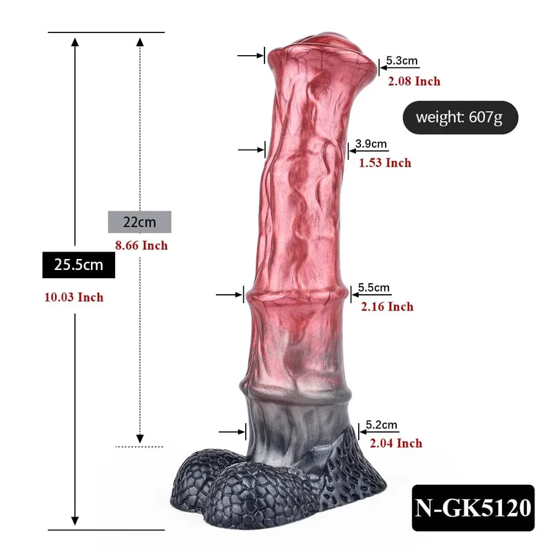 Silicone Horse Dildo Long Penis Anal Plug Napakalaking Knot G-spot Vaginal Stimulator na may Suction Cup Adult Sex Toy para sa Babae Mga Lalaki — image 21