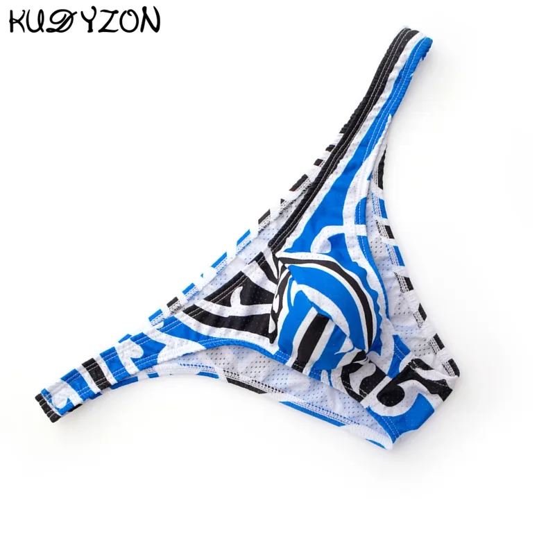 Naka-print na Brief Panlalaking Panloob Sexy Slip Hombre Bikini Briefs Man U Convex Underpants Cuecas Calzoncillos Mesh Mens Lingerie — image 2