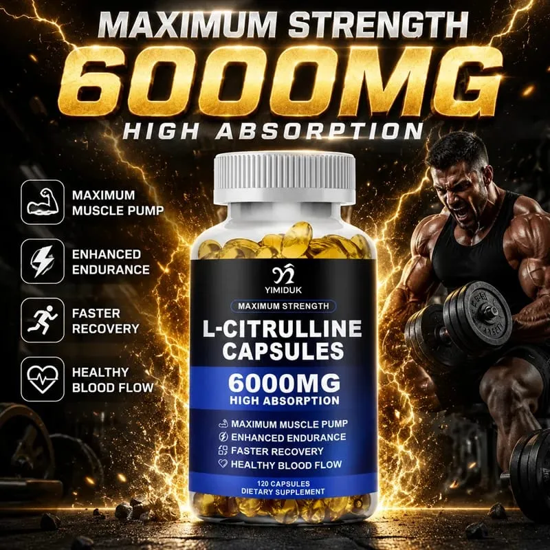 Premium L-Citrulline Capsules with High-potency Citrulline Gelatin Support Vessel Health Boost Workout Hasten Muscle Repair — image 4