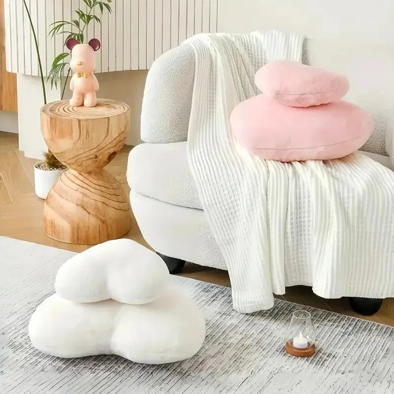 Valentine‘s Day Gift Heart Pillow Cute Fuzzy Throw Pillow for Home Decor Photo Shoot Prop Romantic Decorations Cushion — image 8