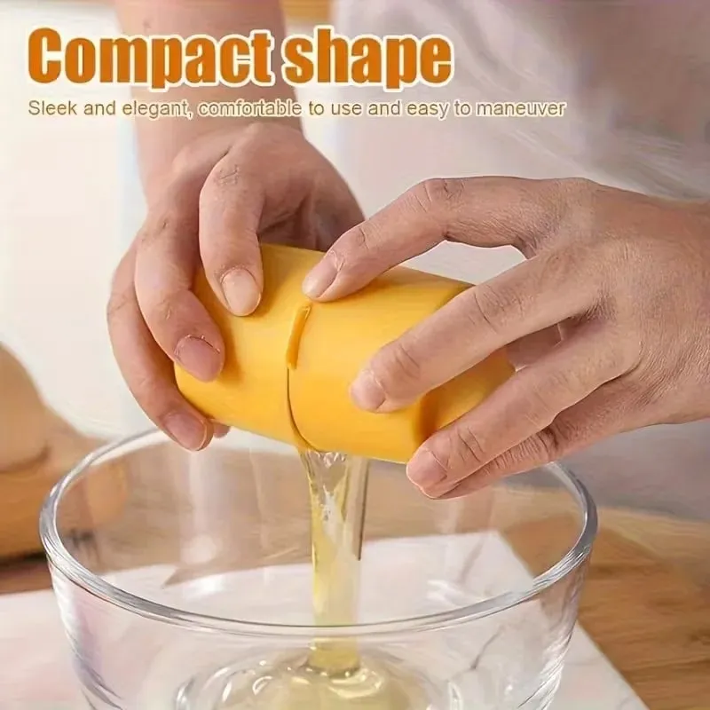 2pcs Egg Separator & Peeler - Quick & Easy Manual Egg Separator with Blades Non-Slip Base Compact Design for Home Cooking Bak — image 2