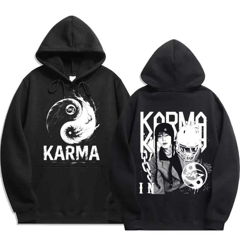 KPOP's fourth album KARMA printed men's hoodie FELIX HAN BANGCHAN CHANGBIN HYUNJIN LEE fashion hoodie — image 10