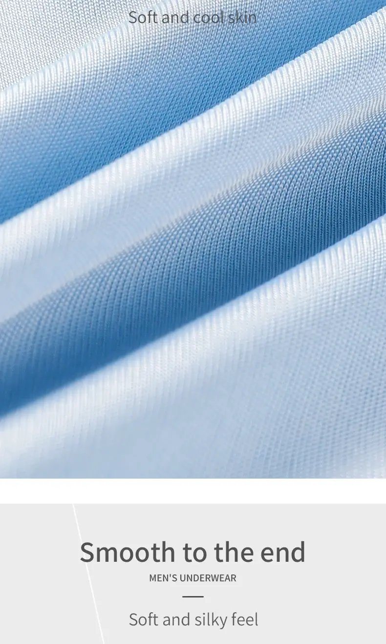 Panlalaking ice silk sports underwear panlalaki sa tag-araw na manipis na suot na binti tumatakbo makahinga malaking sukat pinalawig na pagsusuot ng crotch boxers — image 4