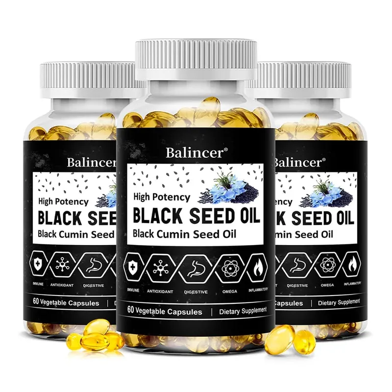 Black Cumin Seed Oil Capsules Cold Pressed Support Immune Cardiovascular Digestive Respiratory Health Skin and Hair Health — image 10