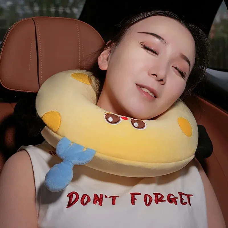 U-Shaped Pillow With Box Plush Sleep Neck Protection Pillow Office Cushion Cute Lovely Travel Pillows For Children/Adults — image 9