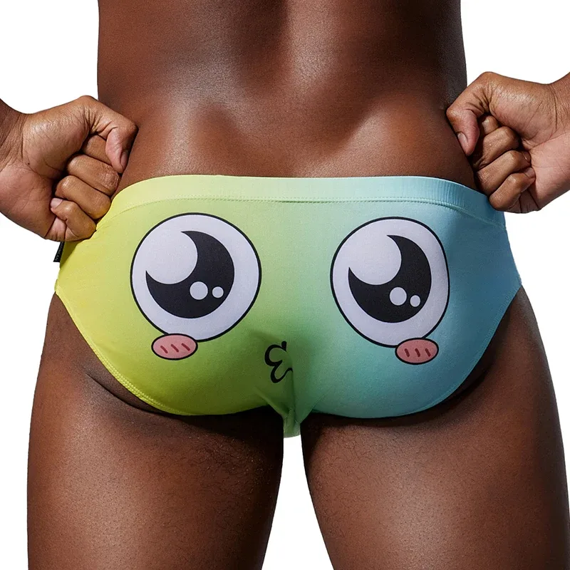 Roupa íntima triangular masculina com design fino de seda gelada, secagem rápida, alta elasticidade, cintura baixa, sexy, ajuste fino, moda jovem — image 2