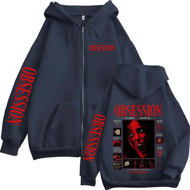 Horror Movie Obsession Nikki Merch Zipper Hoodies Men's Women Casual Loose Long Sleeves Zip Up Hooded Sweatshirts Jackets Coats — image 3