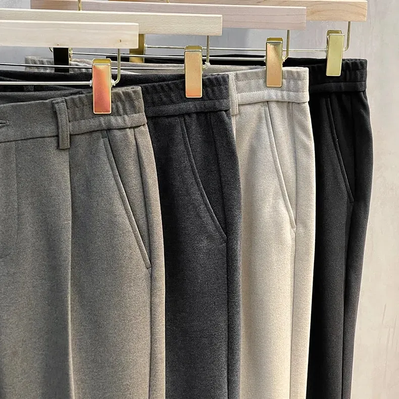 2026 Autumn New Men's Brand Slim Straight Casual Pants Men's Trend Spring and Autumn Black Trousers Men Stretch Jeans Hombre — image 5