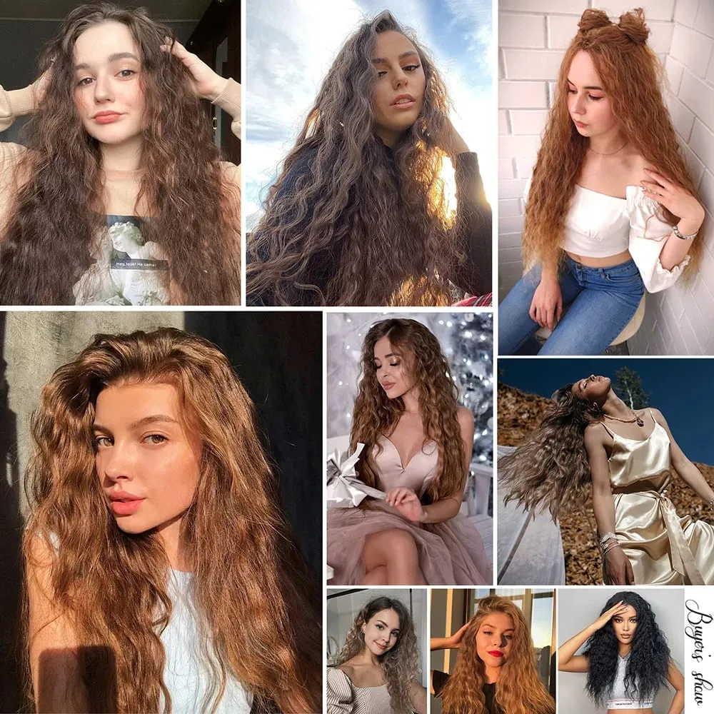 Corn Hair Extensions 6Pcs 20 Inch Clip In Hair Extensions Curly Clip Ins Hair Extension Invisible Natural Hairpieces For Women — image 7