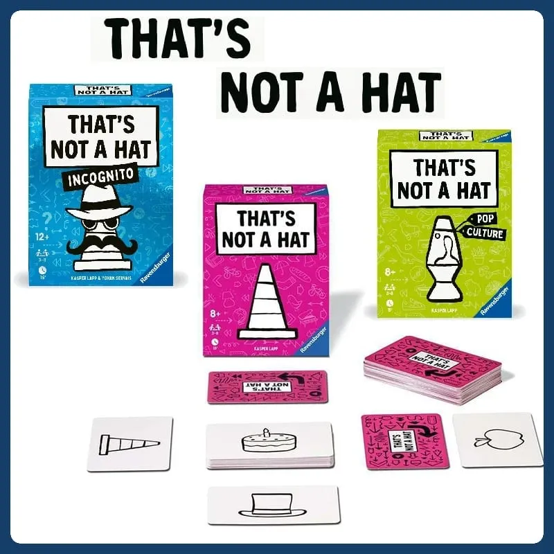 That’s Not a Hat 1-3 Board Game Party Game Set Bluff & Memory Card Game for 3–8 Players 110 Illustrated Cards & Rulebook — image 1