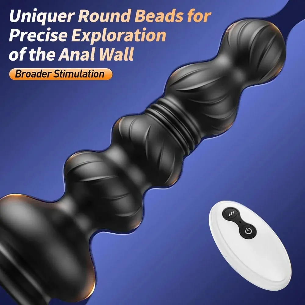Thrusting Anal Beads for Men Prostate Massager Women Butt Plug Anal Vibrator Anal Balls Silicone Masturbator Adult Sex Toy — image 2