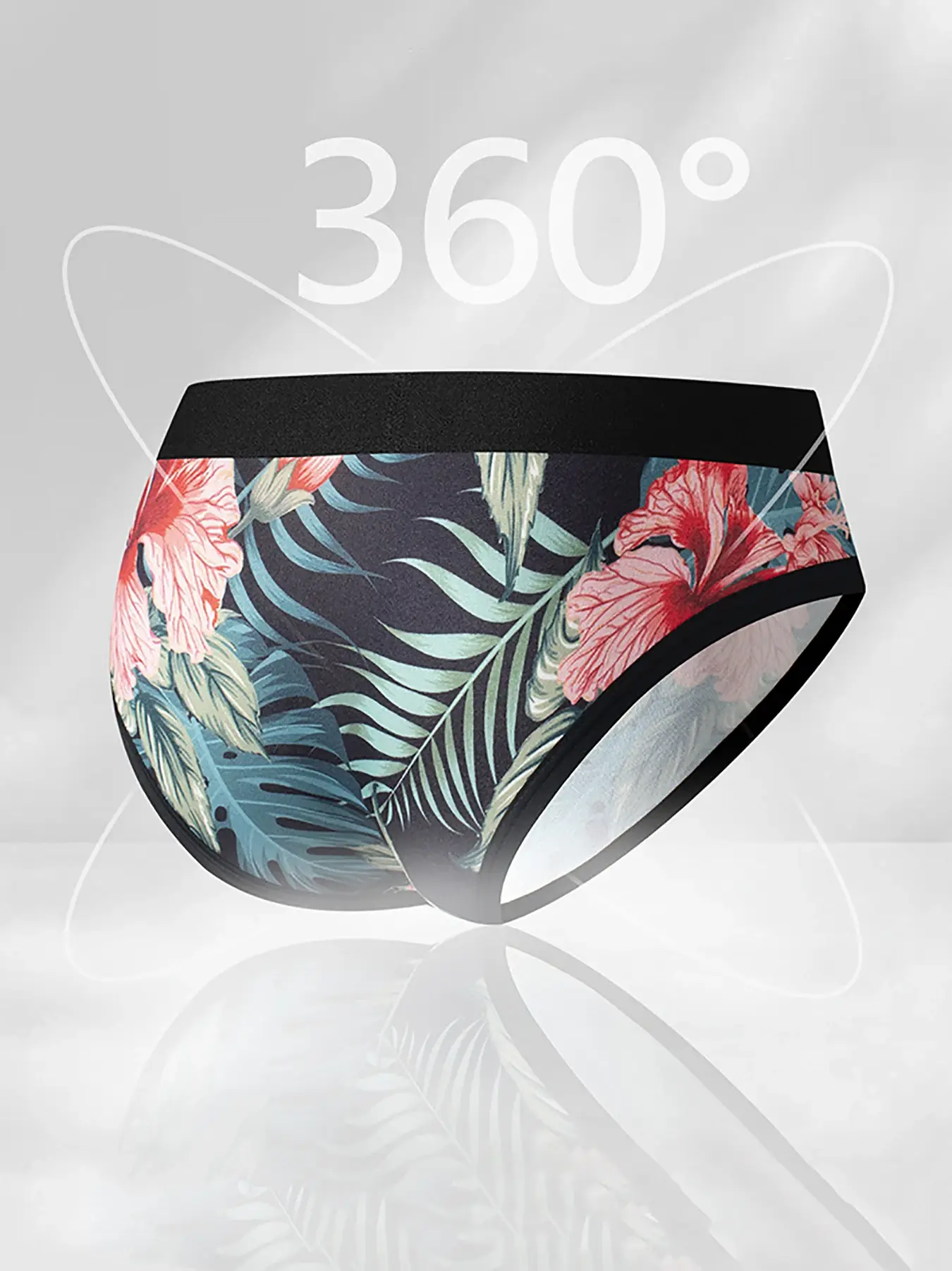 3PCS Men's Underwear Trend Printed Ice Silk Men's Triangle Briefs New Fashion Printed Triangle Briefs Comfortable Briefs — image 3