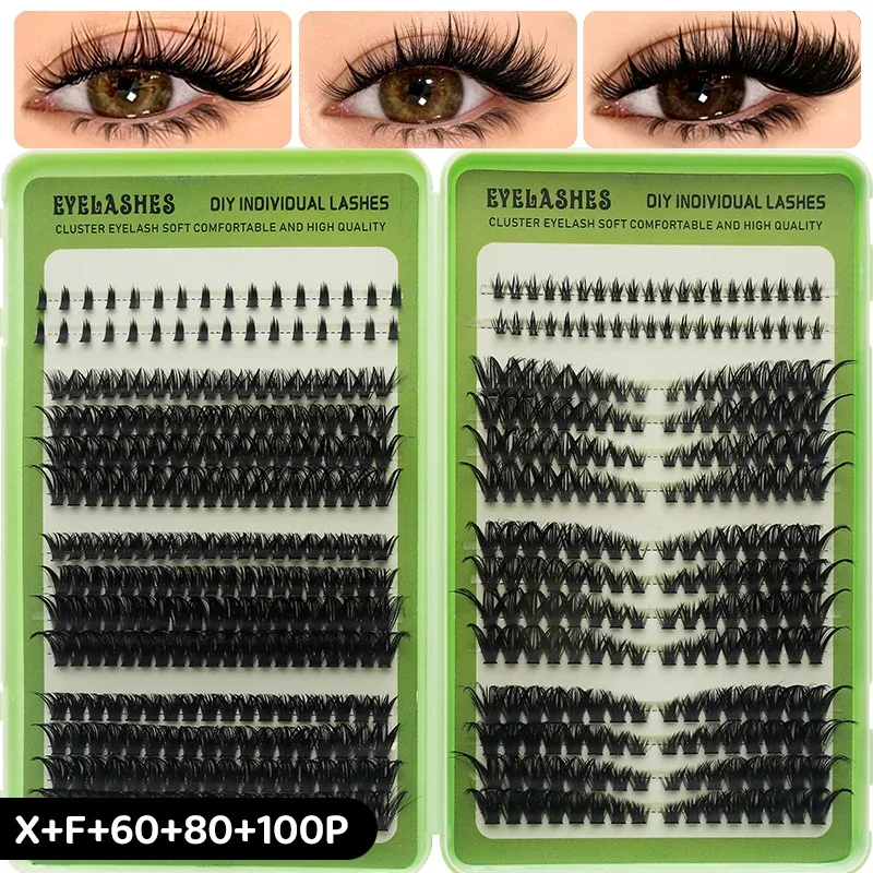 DIY Manga Spiky Cluster Lash Extensions Natural Mega Volume Individual Pre-Cut Segmented Lashes for At-Home Eye Makeup — image 15