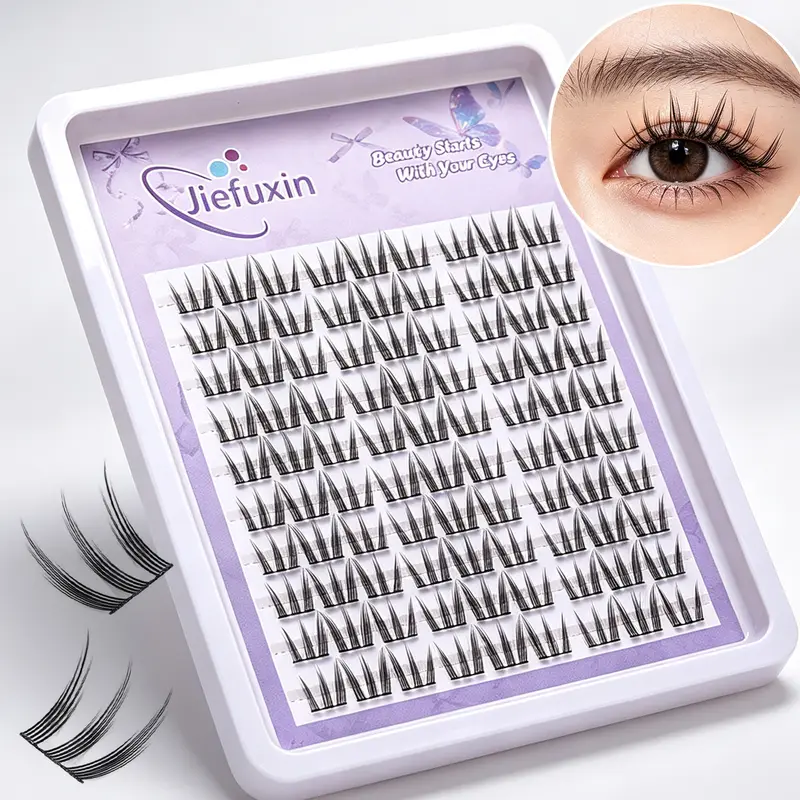 Cat‑Paw Cluster Lashes DIY Extension Kit False Eyelashes Soft Lightweight Segmented Lashes for Enlarged Eye Look