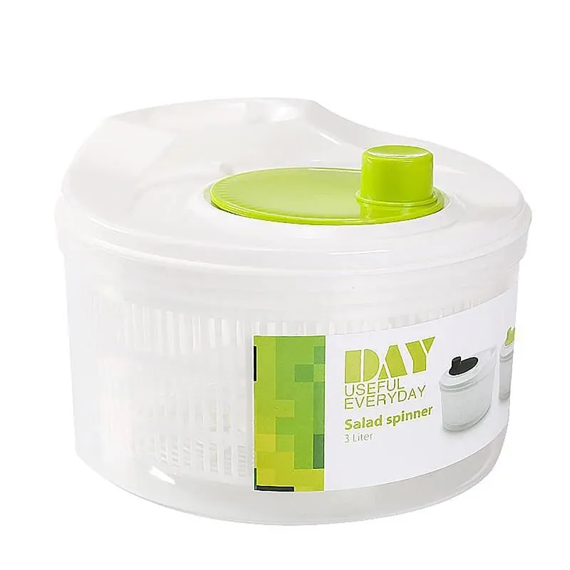 Salad Spinner Dryer Gulay Prutas Pagkain Drain Basket Dehydrator Mabilis na Paghuhugas ng Pagpapatuyo Manual Centrifuge Kusina Kagamitan sa Bahay — image 7
