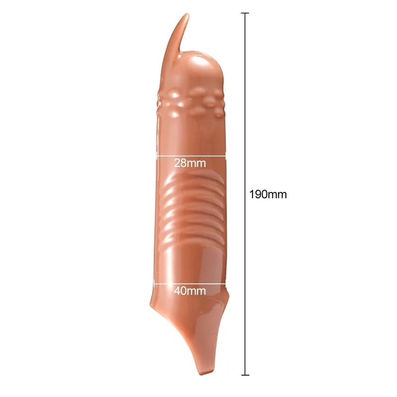 Realistisk Penisförlängning Cock Sleeve Återanvändbar Silikon Penisförstorare Fördröjning Kondomer För Män Dildo Enhancer Sexleksaker Erotisk butik — image 23