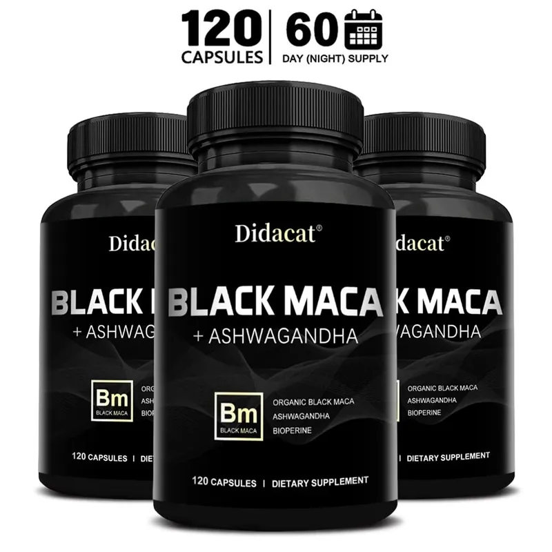 Organic Black Maca + Ashwagandha - High-concentration Black Maca Capsules for Men Supporting Strength Endurance and Vitality — image 10
