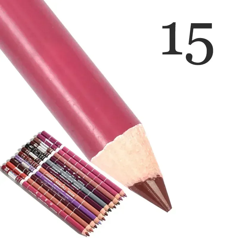 Delineador labial antiincrustante profissional, 28 cores, caneta de batom profissional, à prova d'água, lápis de contorno labial, maquiagem duradoura, delineador cremoso