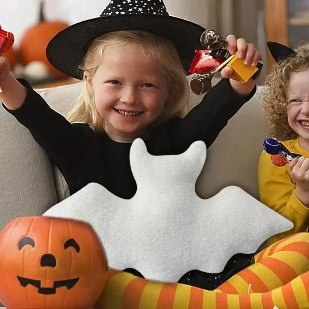 Plush Material Bat Plush Pillow Halloween Theme Soft Fabric Bat Modeling Pillow Black White Brown Stuffed Animal Plush For Girls — image 4