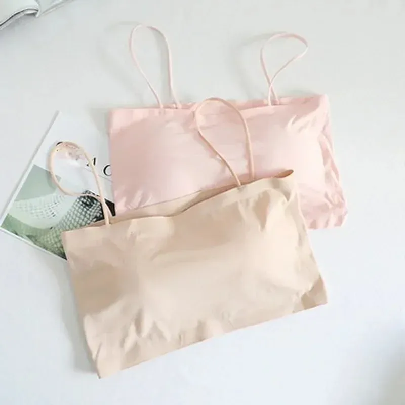 Women's Ice Silk Seamless Cami Tops Smooth Breathable Sleeveless Spaghetti Strap Vests for Summer Layering Casual Daily Wear — image 8