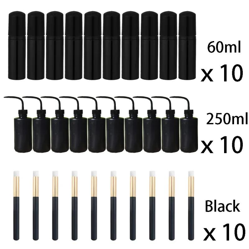 60ml 리필 가능 누출 방지 빈 폼 무스 펌프 병 래쉬 익스텐션 클렌징 키트 소프트 브러시 250ml 린스 병 미용 도구 — image 13
