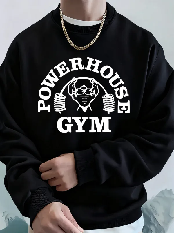 Powerhouse ginásio carta impressão moletom masculino inverno velo quente hoodie coreano solto crewneck pullovers hip hop roupas masculinas — image 21