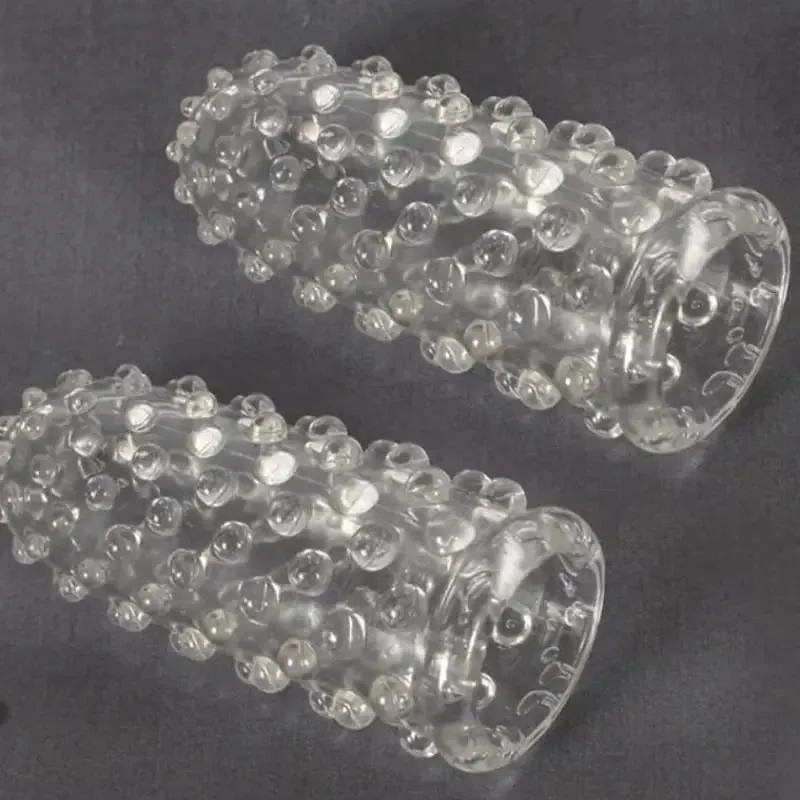 2pcs G Point Stimulation Finger Sleeves Clitoris Massage Sex Toys For Women Penis Rings Sex Delay Couples Games Delay Reusable
