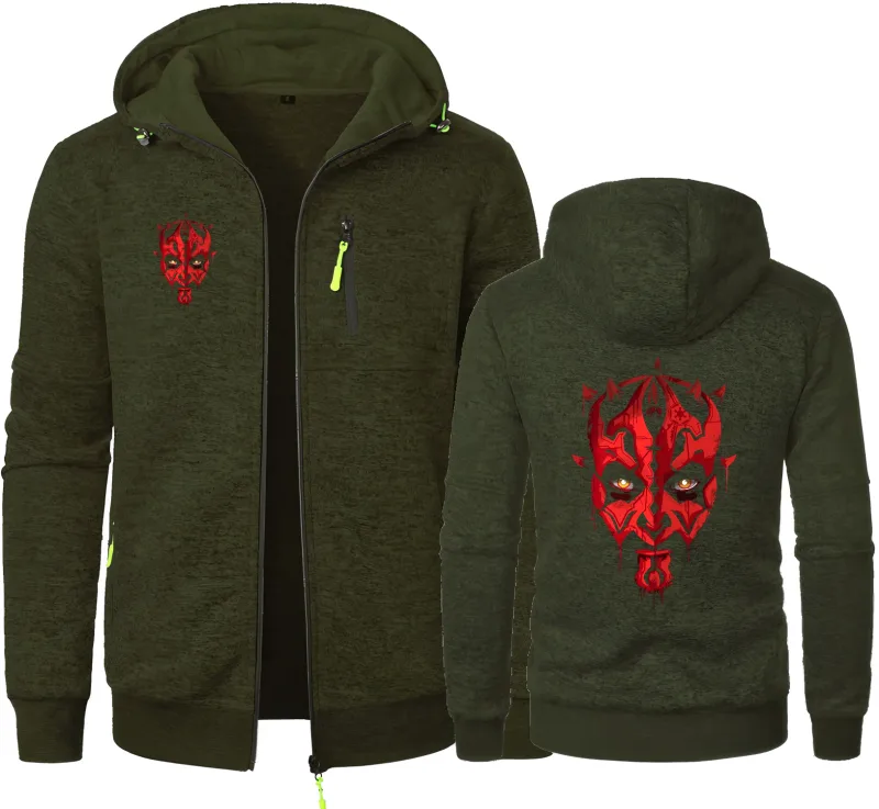Moletom com capuz masculino do filme DarthES MaulED Skull Starwar-Stars Warly Jacquard com capuz de lã masculino pulôver — image 6