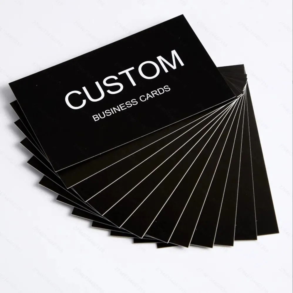 200/500/1000pcs Customizable Cards Personalized Business Cards with Acrylic Storage Box Matte Film Thank You Invitations — image 5