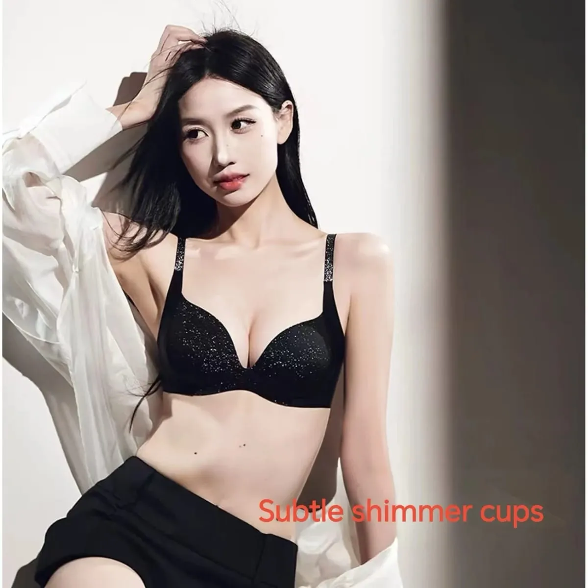 Sexy Rhinetone Push up Bra for Women with Adjustable Shoulder Straps Seamless Lifting Anti-sagging Lingerie — image 6