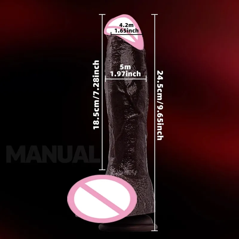 9.65" Thrusting BIG Dildo Vibrator Silicone with 10 Thrusting & Vibranting & Heating Modes Anal Dildo Sex Toys with Suction Cup — image 8