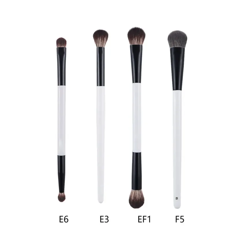 2pcs/set White Double ended Angled Foundation Makeup Brushes Blush Contour Make up Brush Wood Handle Cosmetic Tool Mari F4 — image 10