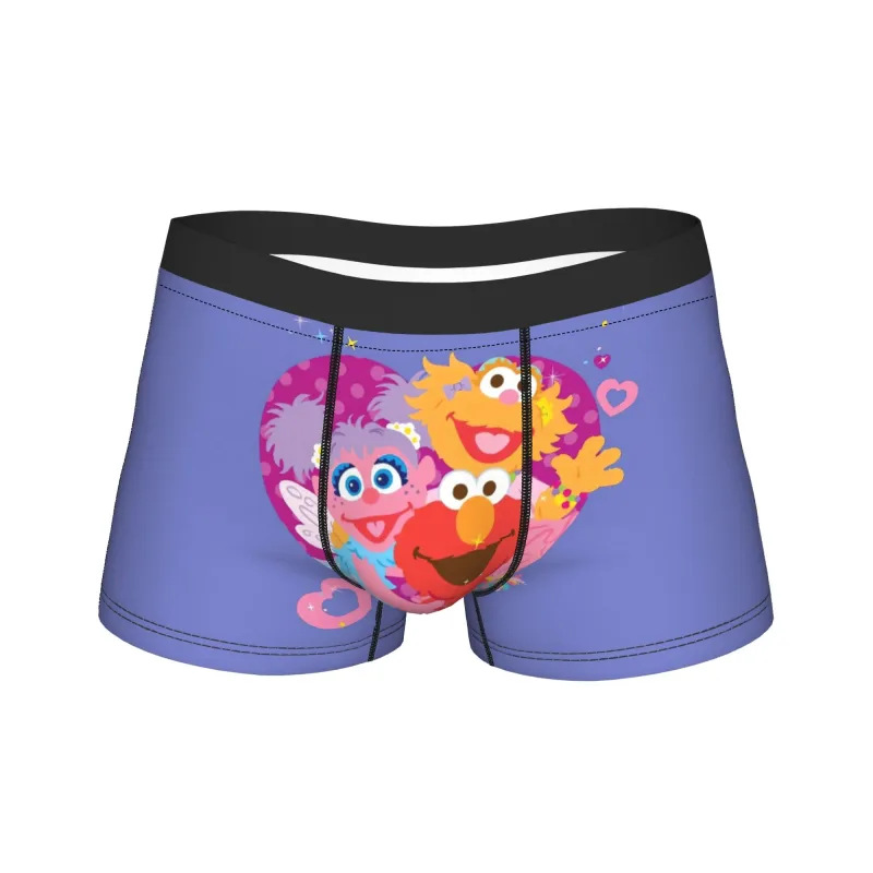 S-Sesames Streets Tango Elmo & Grover Cueca masculina Shorts Cuecas Boxershorts engraçados Qualidade Aduaneira Calcinhas Oversize — image 15