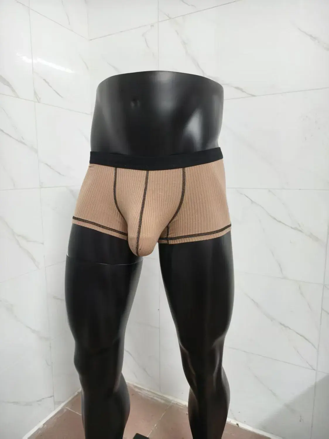 Men's underwear with large scrotal pocket and large stretch flat-leg pants — image 13