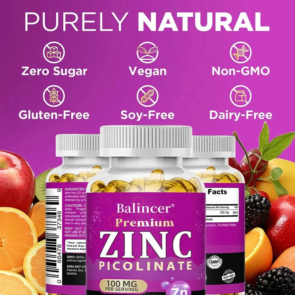 Zinc Picolinate 100 Mg - Pinapalakas ng Superior Zinc Absorption ang Immune Support Sleep & Energy Supports Respiratory Health — image 4