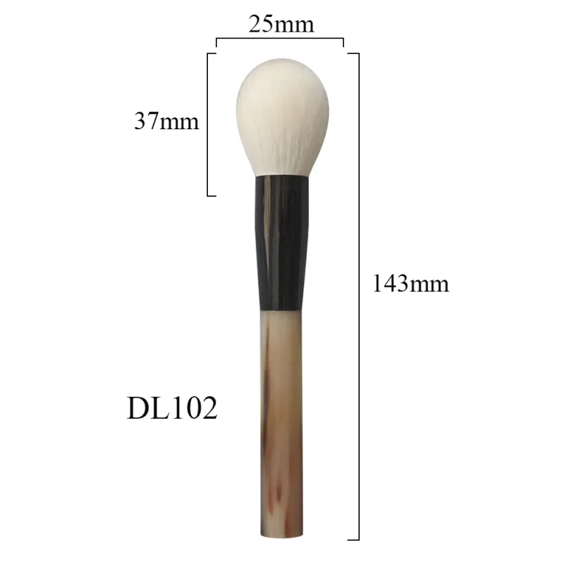 OX Horn Handle Tapered Highlighter Brush DL101 Soft Saibikoho Goat Hair Makeup Brushes Professional Handmade Make Up Brush