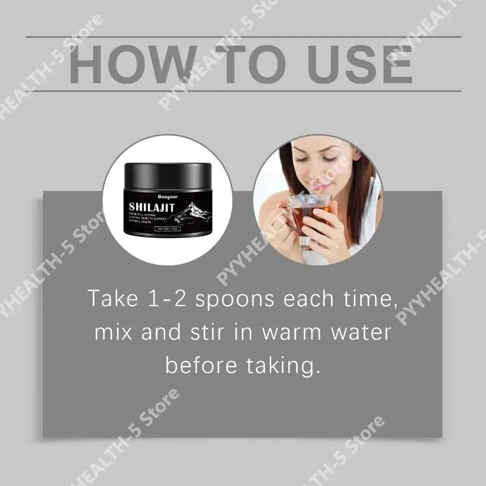Googeer Shilajit Resin Paste Energy Vitality Support for Men & Women Vegan Non-GMO 50g Daily Supplement