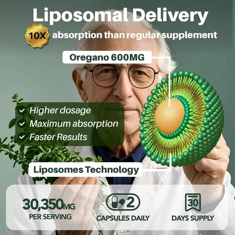 10 in One Oregano Oil Supplement Capsules Black Seed Oil Garlic Extract Elderberry - Immune & Digestive Support - 120 Pills