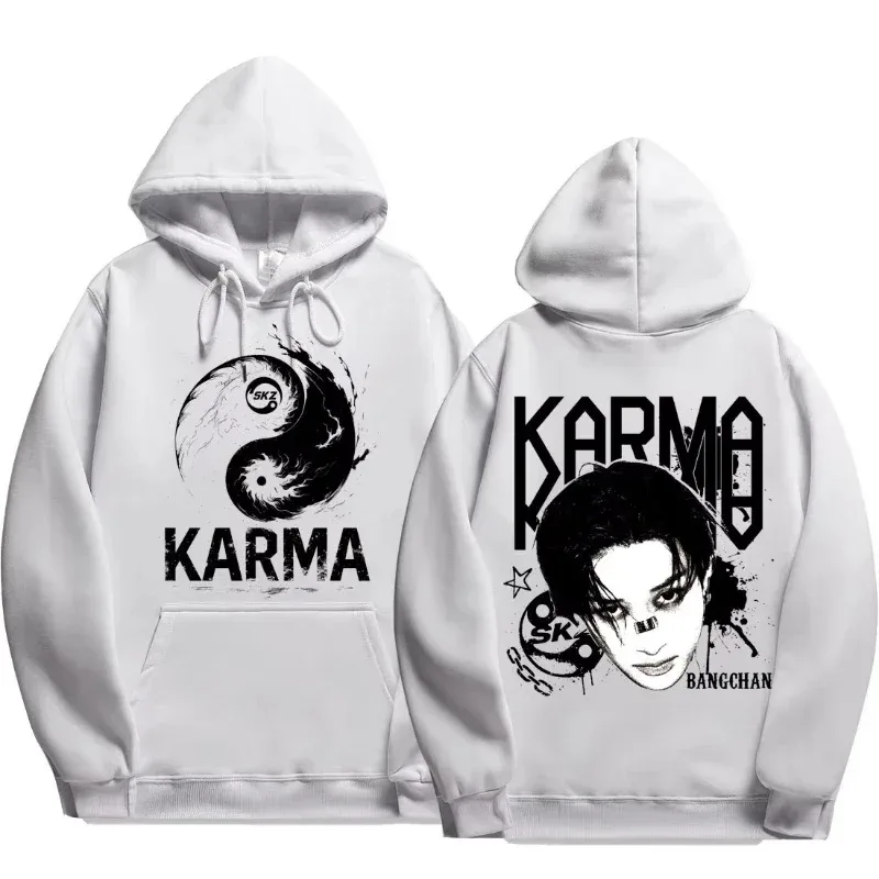 KPOP's fourth album KARMA printed men's hoodie FELIX HAN BANGCHAN CHANGBIN HYUNJIN LEE fashion hoodie — image 15