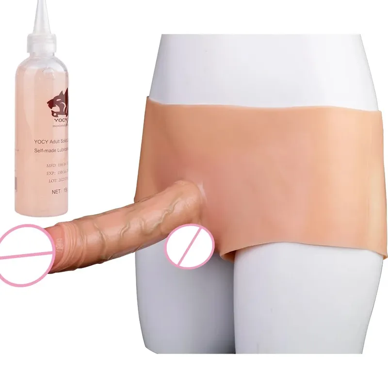 Silikonband Verklighetstrogna dildobyxor Bärbara solid stor penis sexleksaker för kvinnor lesbisk parsex — image 13
