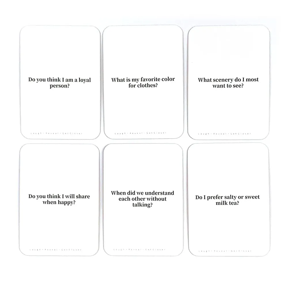 Deeper Exchange Card Couple Conversation Cards Relationship Building Game Romantic Party Question Cards for Lovers Dating Night