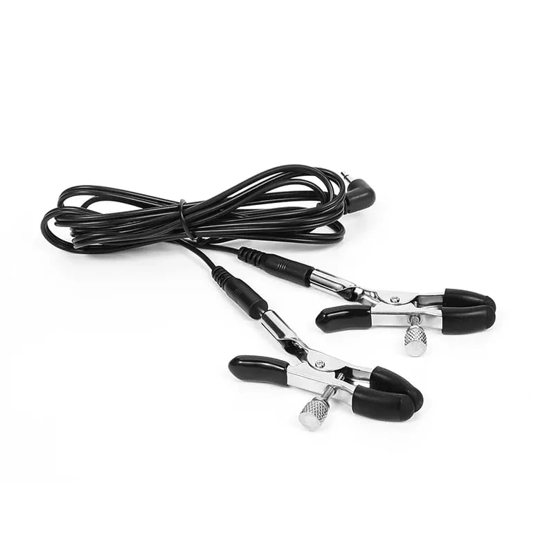 Remote Control Electric Shock Metal Nipples Clamps Breast Stimulation Massage Clitoris Labia Clips Adult Sex Toys for Women Men — image 8