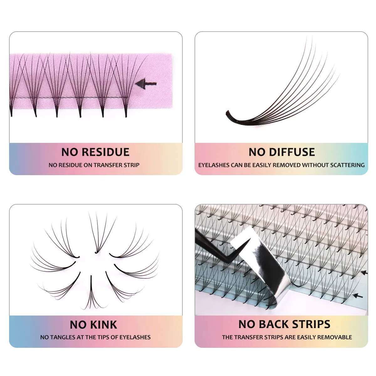 New Style Super Narrow Thin Pointy Base Premade Lash Fans 4D 5D 6D 7D 8D XL Tray PBT Russian Volume Lashes Extension Fans — image 6