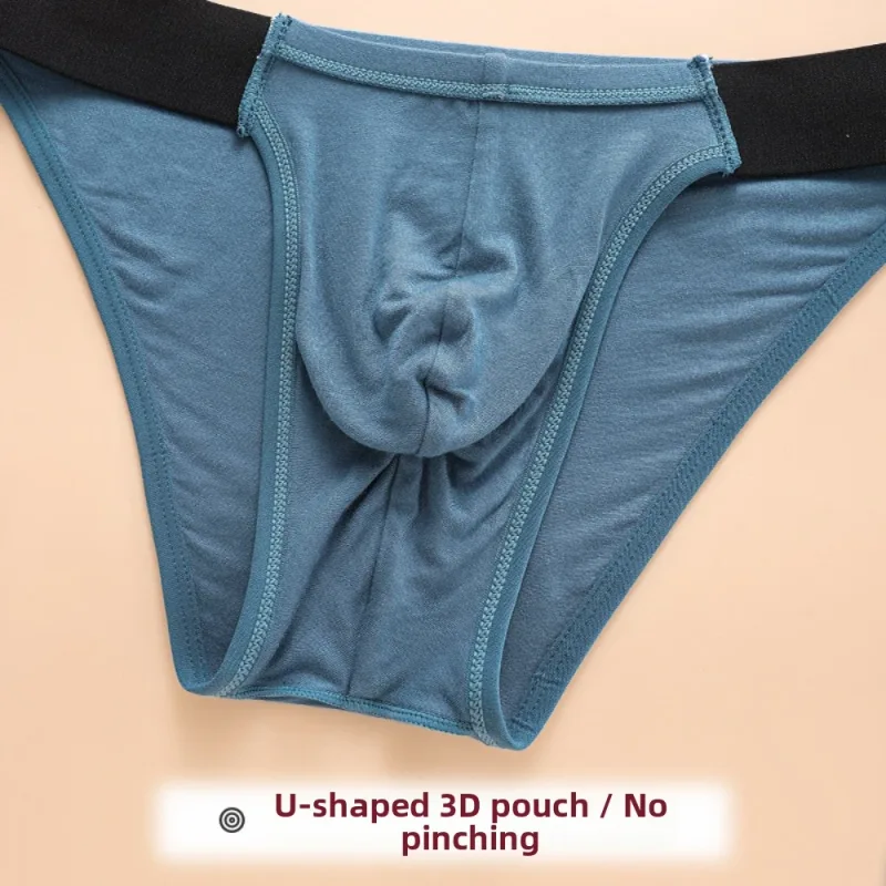 Underpants Lingerie Men's Triangle Panties Stripe Breathable Men Thin Briefs Mid Waist Large Size Underwear for Men Gifts — image 11